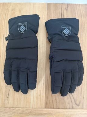 Columbia Black Winter Gloves with Logo Cuff